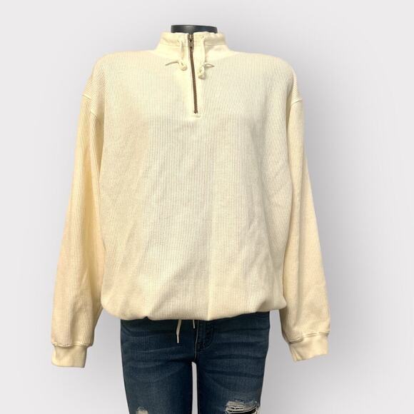 E.Z. Gear VINTAGE NEW Womens Oversized Mockneck Top sz M Long Sleeve Tee Pastel - Picture 1 of 7